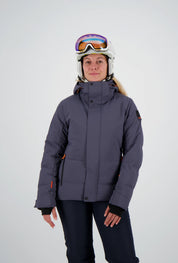 Frontansicht der nightfall hüftlangen Damen Skijacke Lenk von Belowzero