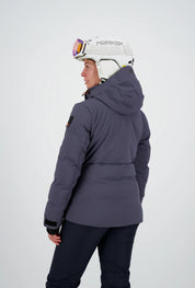 Backansicht der nightfall hüftlangen Damen Skijacke Lenk von Belowzero