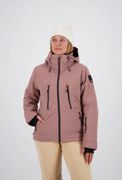 Damen Front Ansicht mit der ice rose Klosters Jacke.