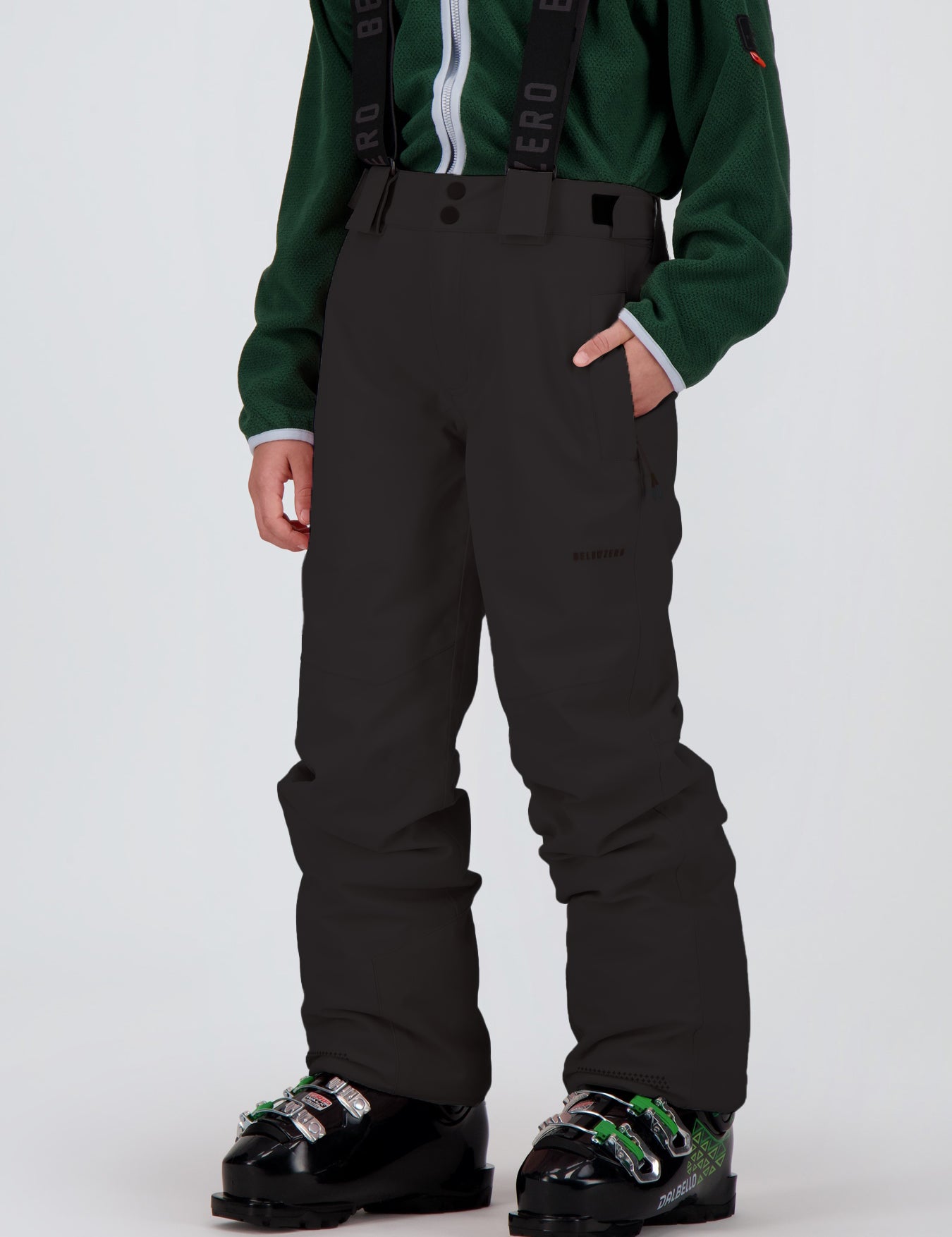 Frontansicht der schwarzen New Generation Skihose Airolo von Belowzero