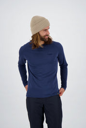Modelbild Men des Fusion Light Merino Shirts Longsleeve blau Frontansicht 2