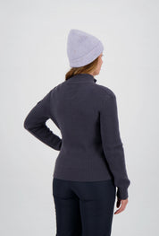 Backansicht des nightfall Damen urban Merino Pullover Rigi von Belowzero