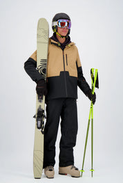 Ganzkörperansicht der frozen sand New Generation Skijacke Savognin von Belowzero