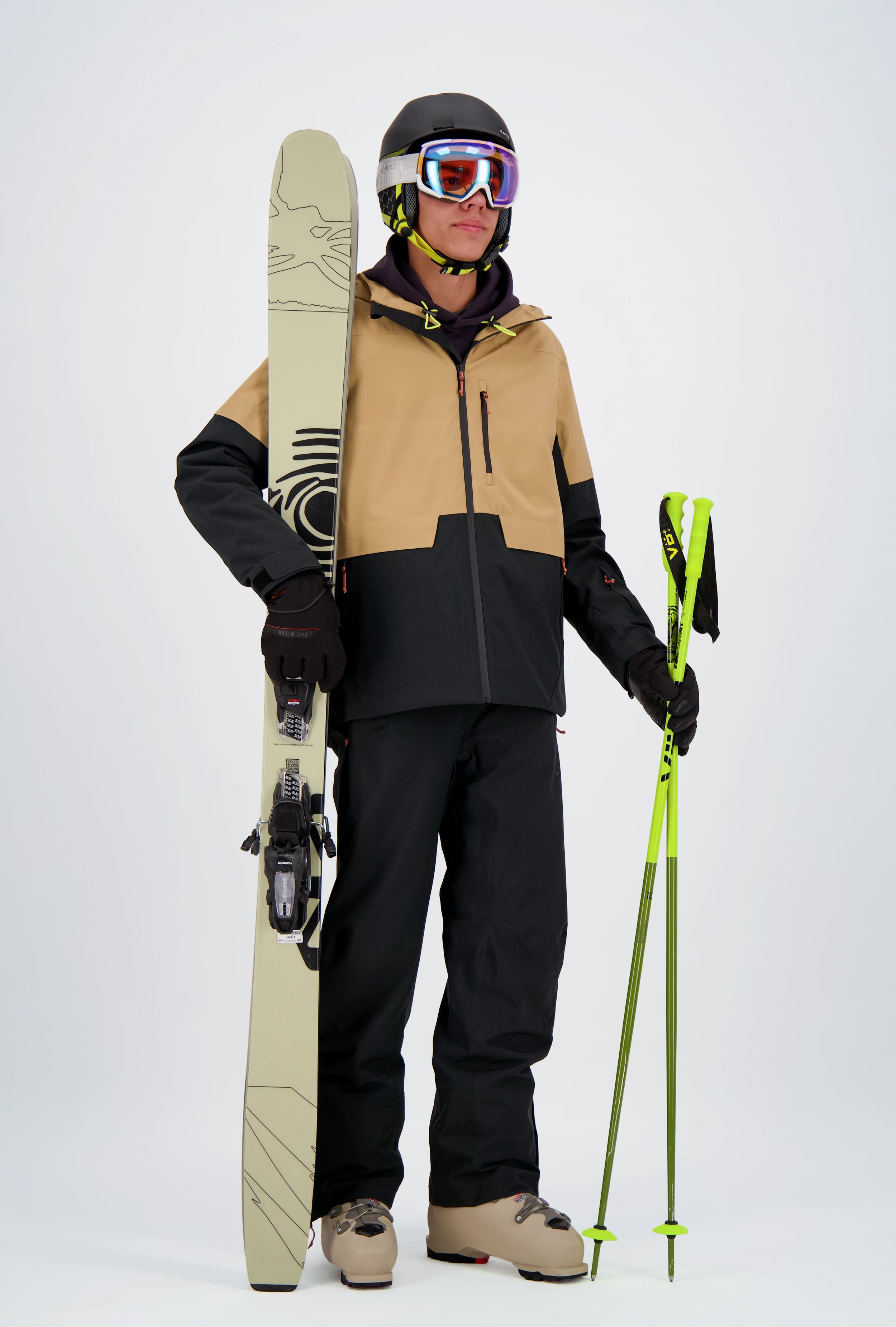 Ganzkörperansicht der frozen sand New Generation Skijacke Savognin von Belowzero