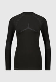 Ghost eines schwarzen funktionellen Warm Herren Baselayer Longsleeve T-Shirt von Belowzero