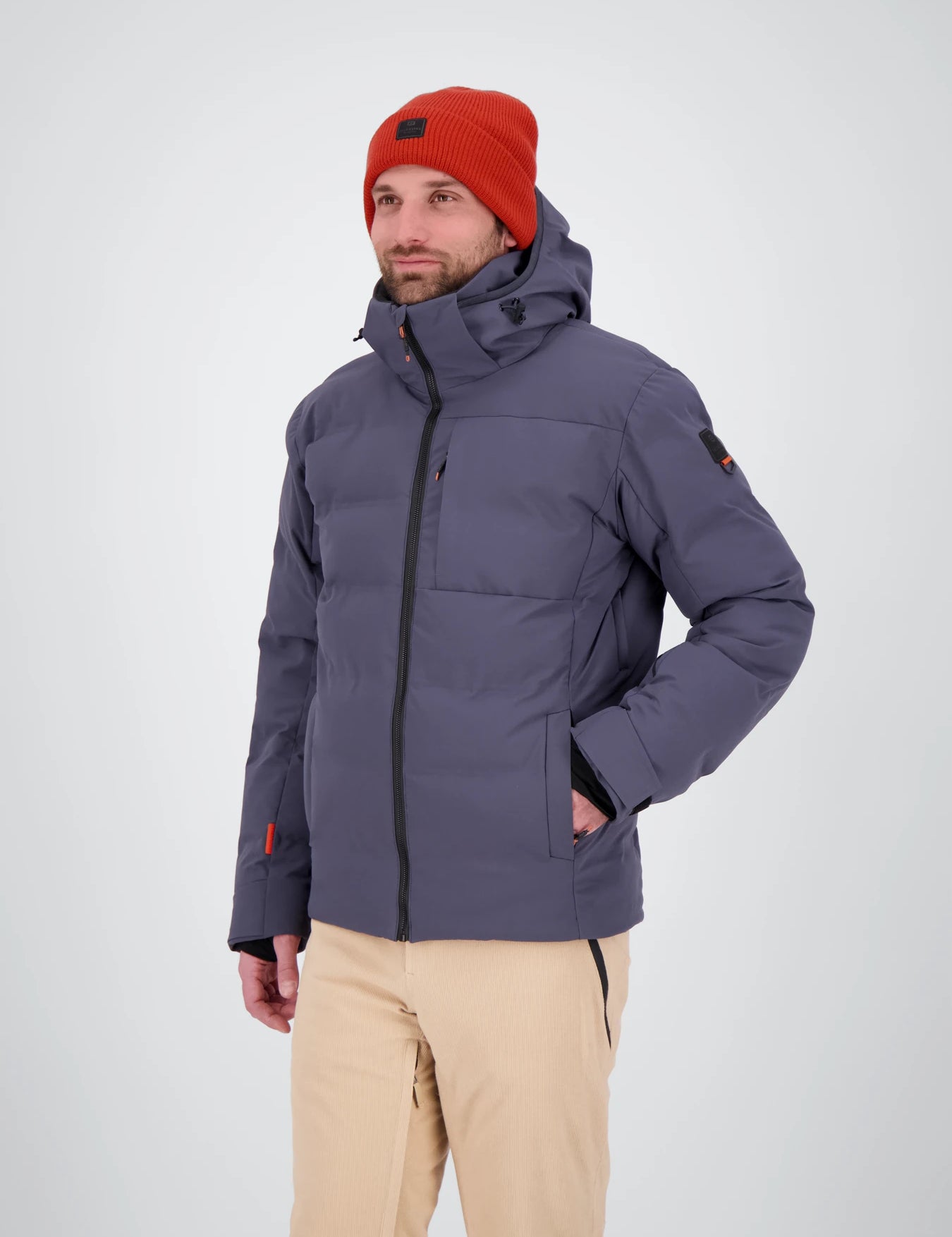 Frontansicht der Herren Davos Skijacke von Belowero in nightfall