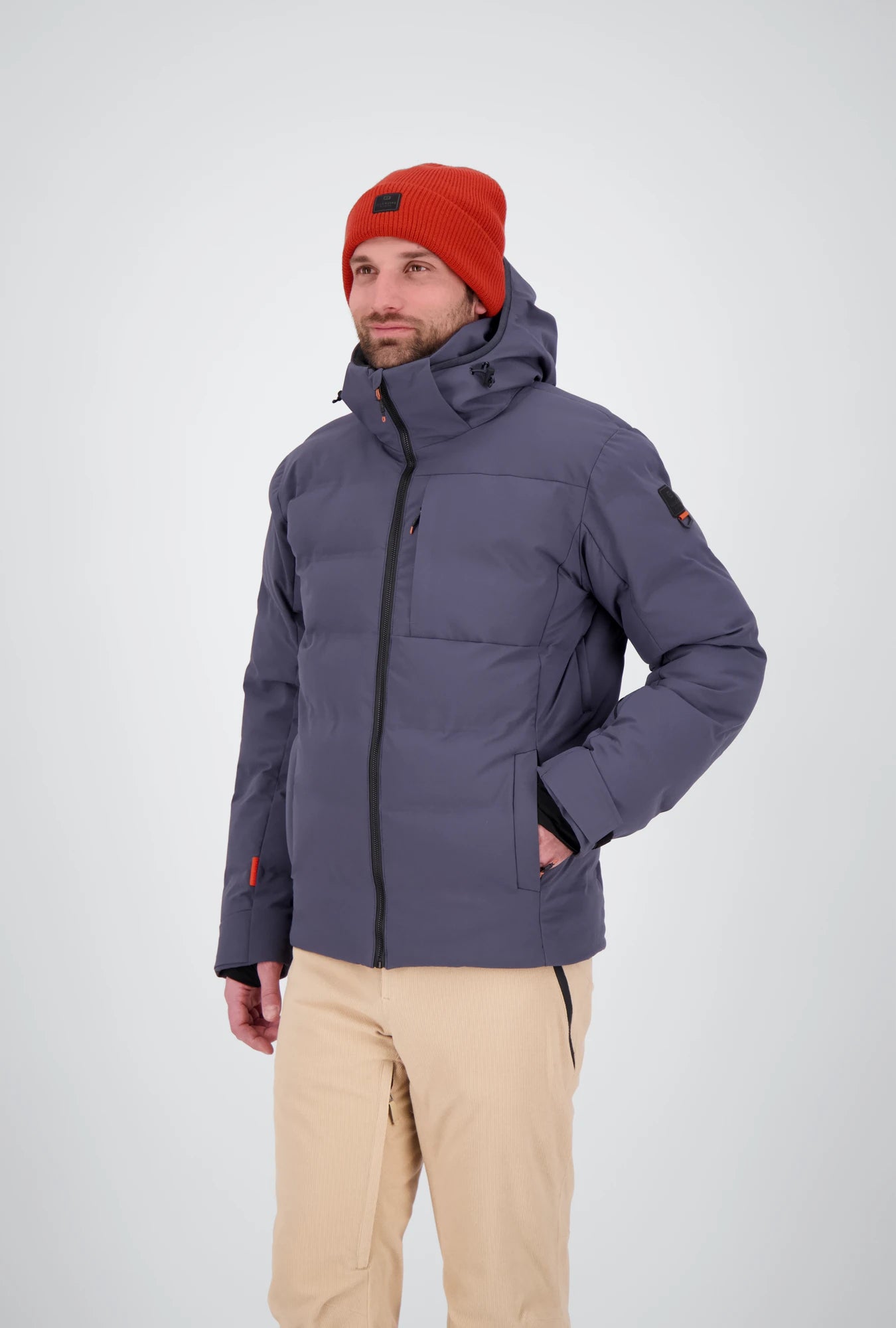 Frontansicht der Herren Davos Skijacke von Belowero in nightfall