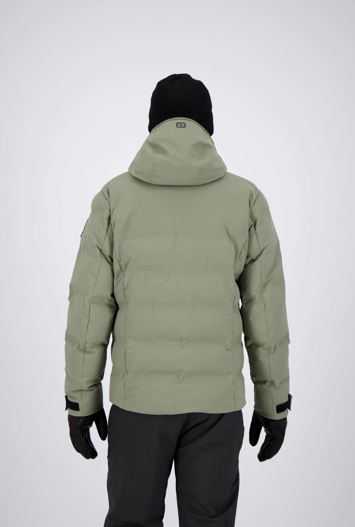 Rückenansicht der Herren Davos Skijacke von Belowero in dusty olive