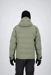 Rückenansicht der Herren Davos Skijacke von Belowero in dusty olive