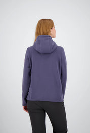 Rückenansicht des Damen Tech Hoodie Sion von Belowzero in nightfall