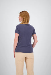 Rückenansicht des nightfall sportlichen Damen T-Shirts Spiez von Belowzero