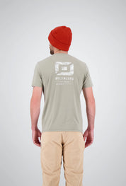 Rückenansicht des dry moss sportlichen Herren T-Shirts Thun von Belowzero