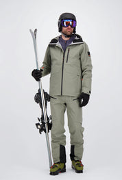 Ganzkörperansicht der Herren Skijacke Verbier in dusty olive