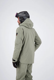 Rückenansicht der Herren Skijacke Verbier in dusty olive